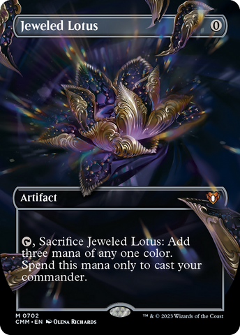{R} Jeweled Lotus (Borderless Alternate Art) [Commander Masters][CMM 702]