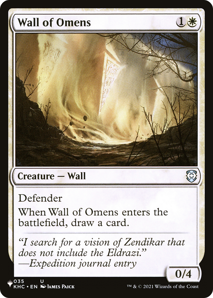 Wall of Omens [LIST KHC-35]