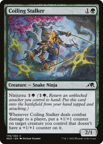{C} Coiling Stalker [Kamigawa: Neon Dynasty][NEO 179]