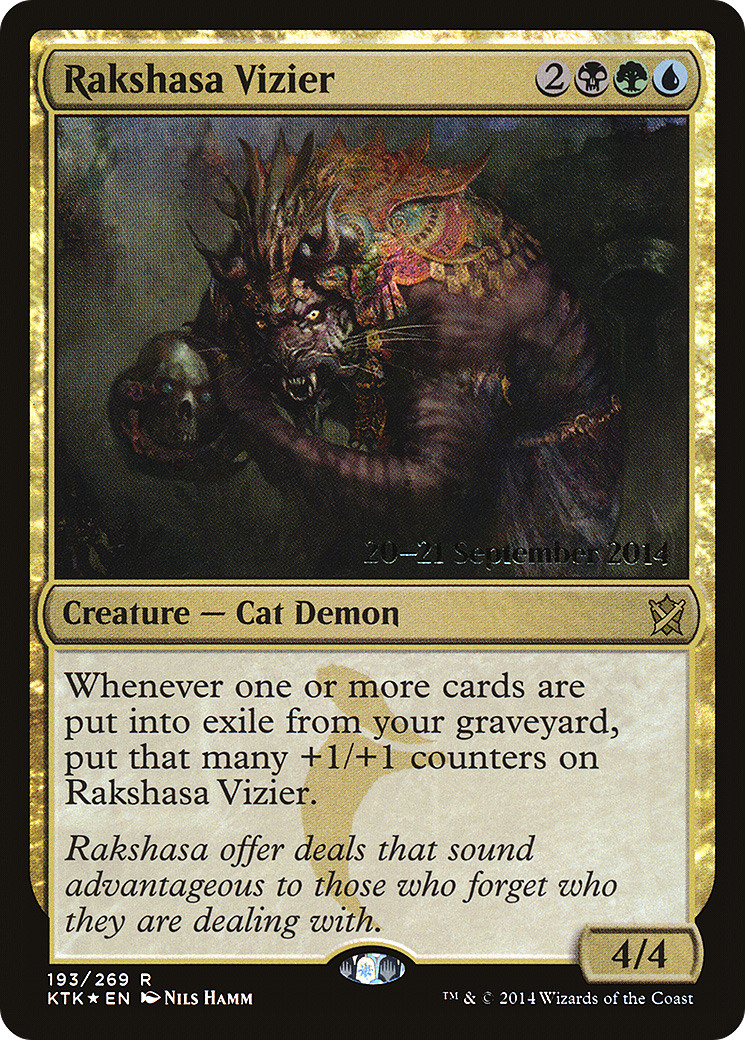 {R} Rakshasa Vizier [Khans of Tarkir Prerelease Promos][PR KTK 193]
