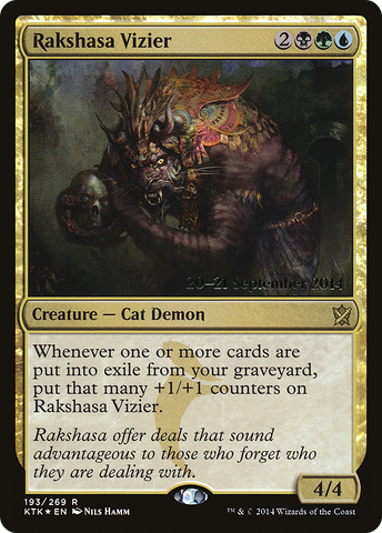 {R} Rakshasa Vizier [Khans of Tarkir Prerelease Promos][PR KTK 193]