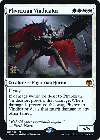 {R} Phyrexian Vindicator [Phyrexia: All Will Be One Prerelease Promos][PR ONE 027]