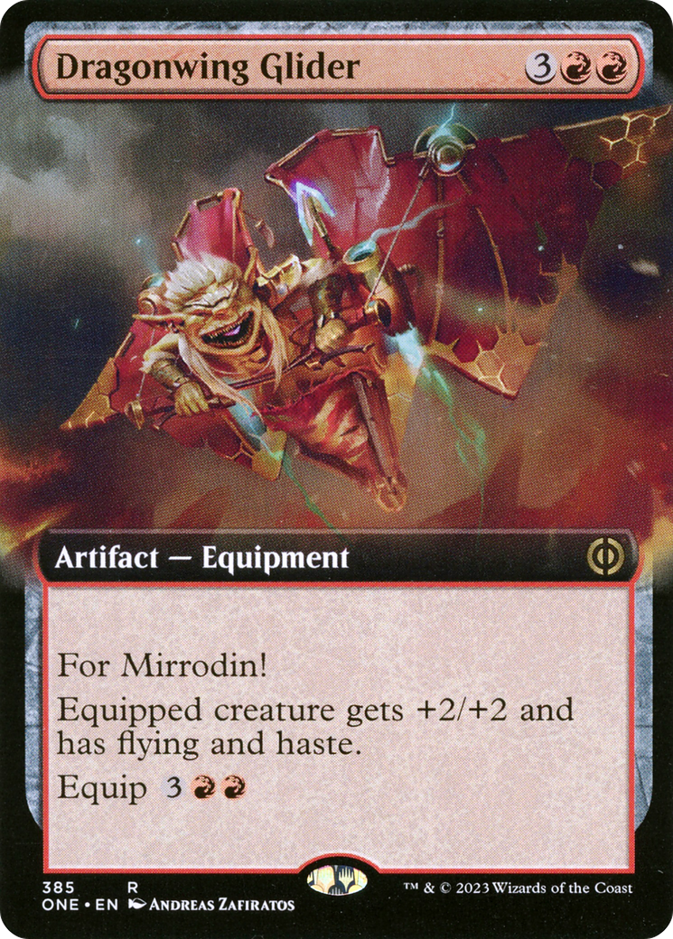 {R} Dragonwing Glider (Extended Art) [Phyrexia: All Will Be One][ONE 385]