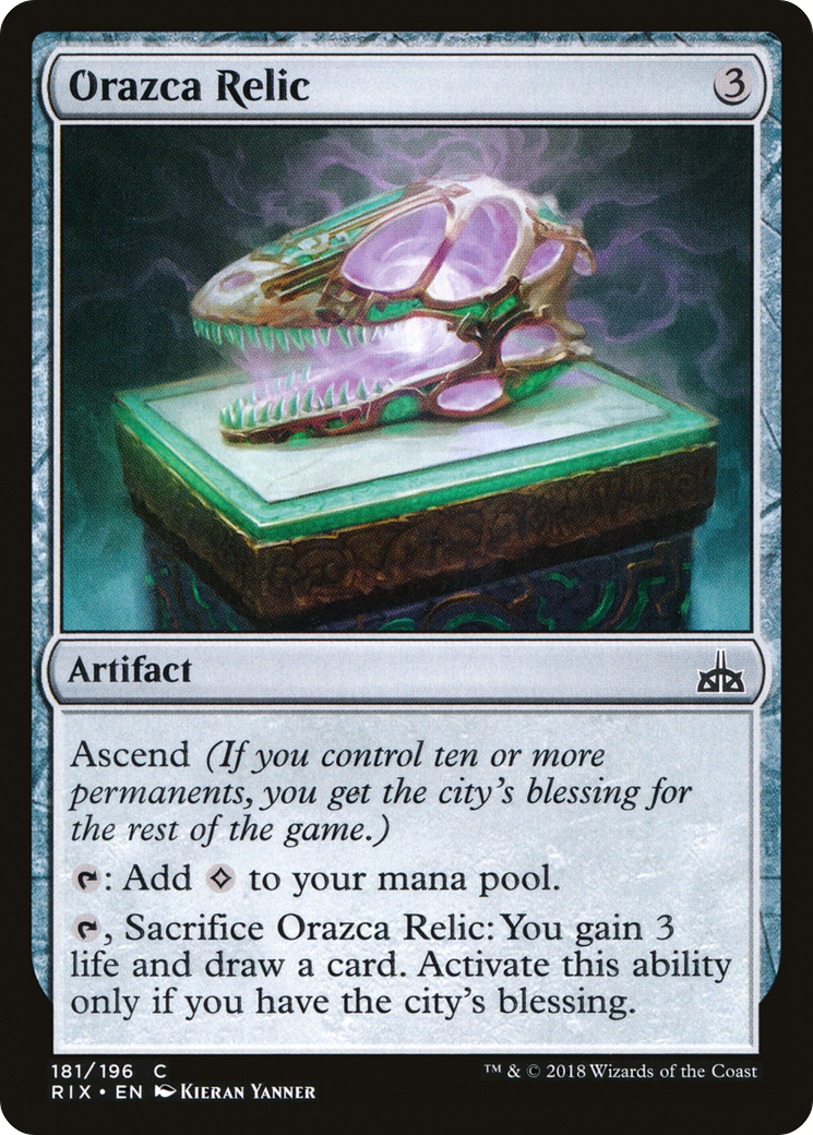 {C} Orazca Relic [Rivals of Ixalan][RIX 181]