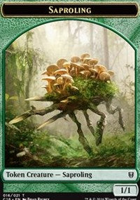 {T} Saproling (016) // Saproling (017) Double-sided Token [Commander 2016 Tokens][TC16 016]