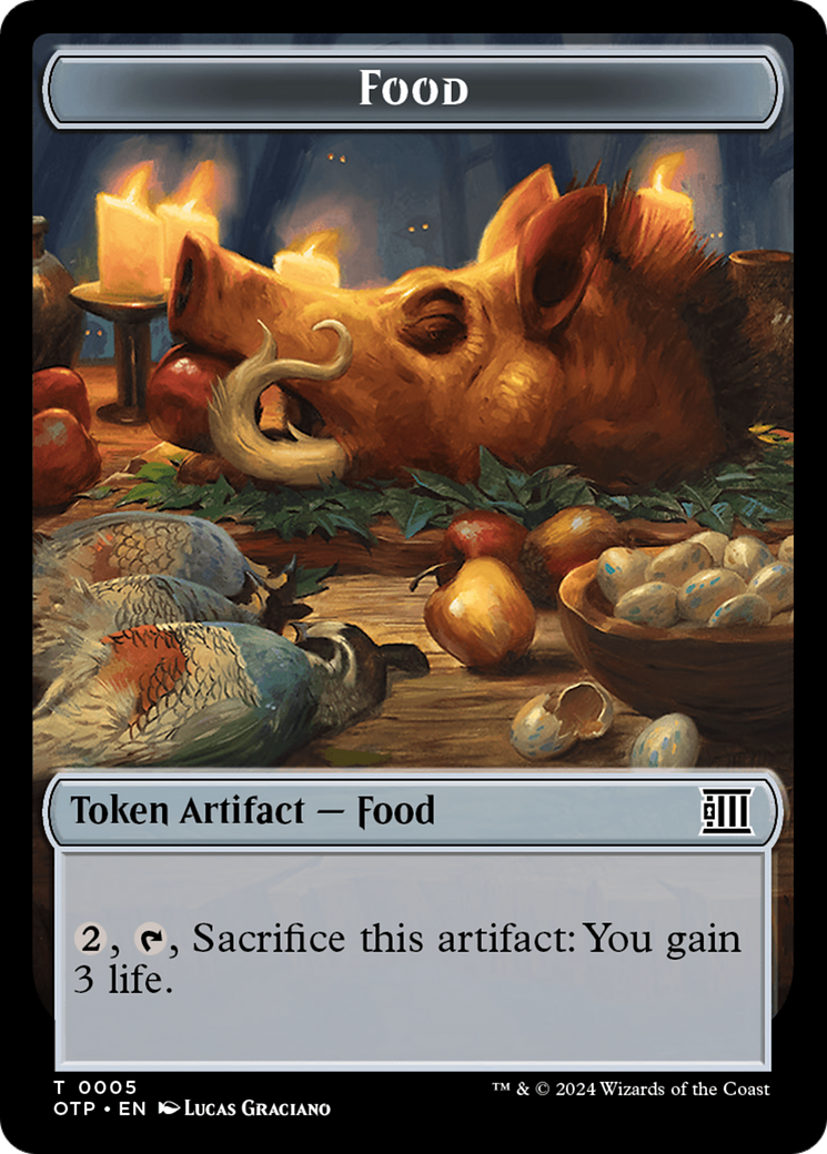 {T} Treasure // Food (0005) Double-Sided Token [Outlaws of Thunder Junction Tokens][TOTJ 18//5]
