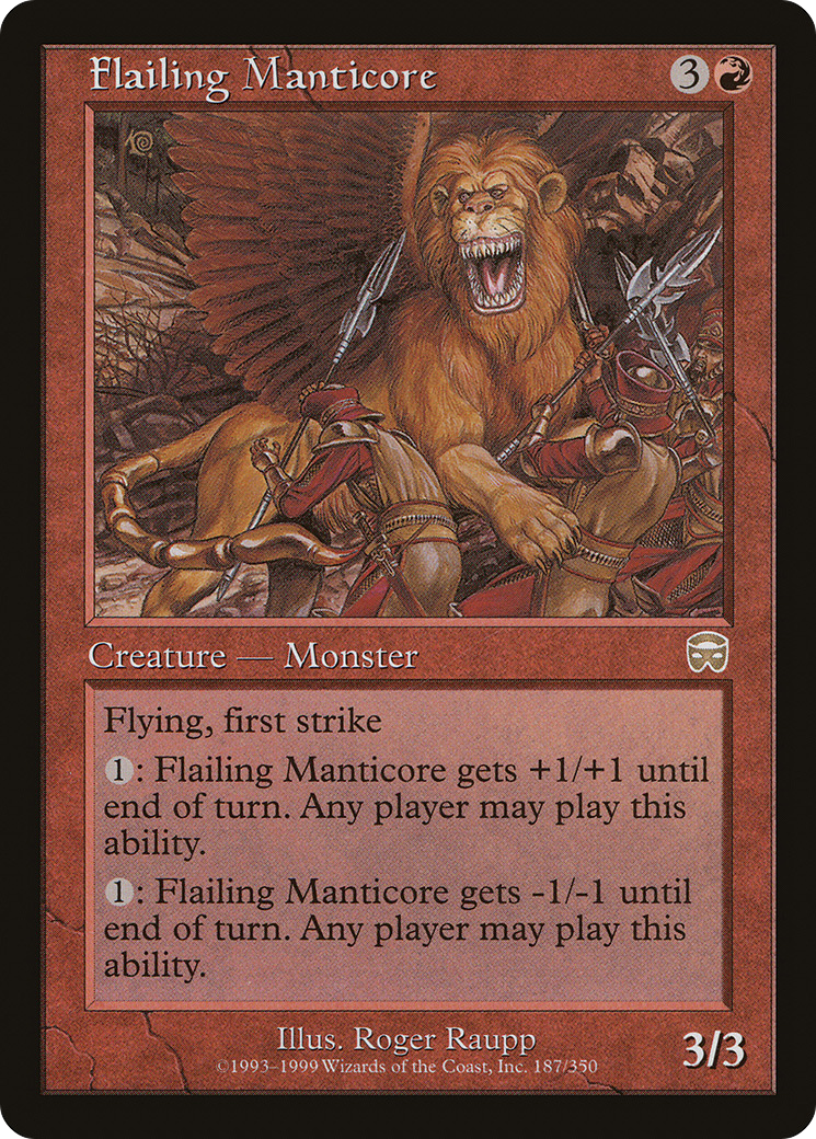 {R} Flailing Manticore [Mercadian Masques][MMQ 187]