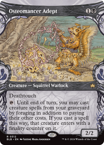 {@R} Osteomancer Adept (Showcase) [Bloomburrow][BLB 312]