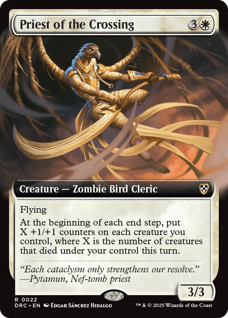 {R} Priest of the Crossing (Extended Art) [Aetherdrift Commander][DRC 022]