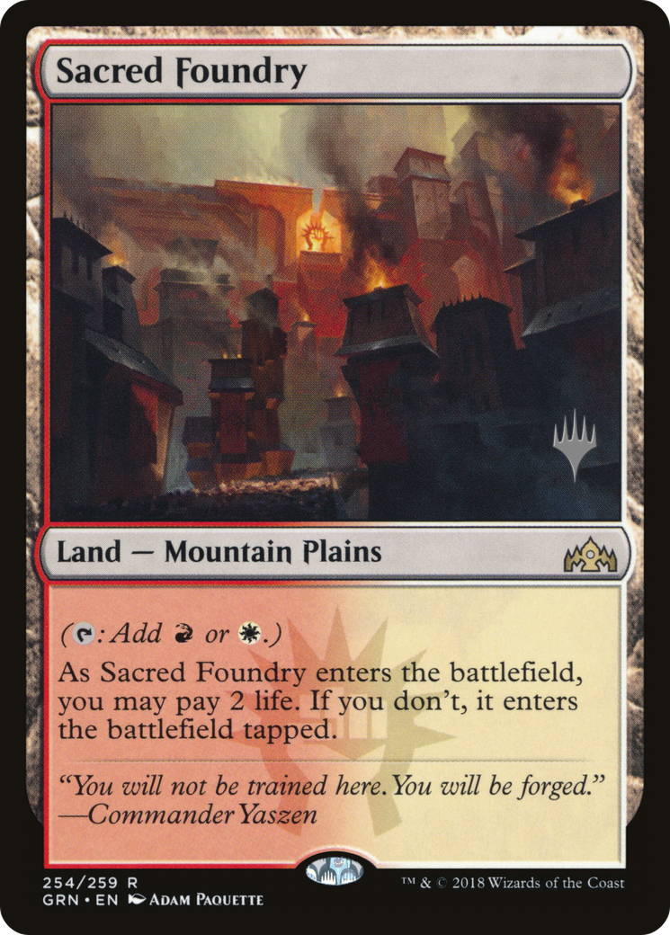 {R} Sacred Foundry (Promo Pack) [Guilds of Ravnica Promos][PP GRN 254]