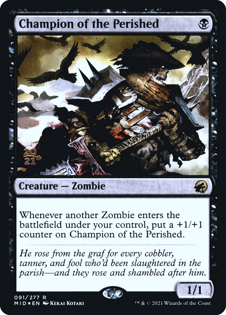 {R} Champion of the Perished [Innistrad: Midnight Hunt Prerelease Promos][PR MID 091]