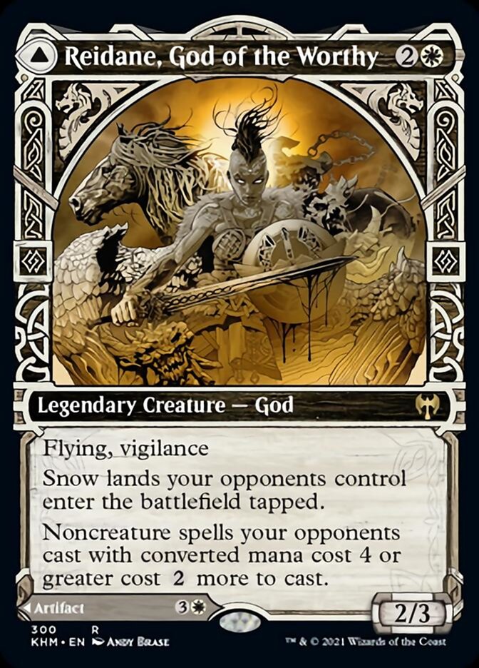 {R} Reidane, God of the Worthy // Valkmira, Protector's Shield (Showcase) [Kaldheim][KHM 300]