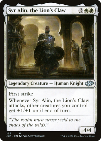 {C} Syr Alin, the Lion's Claw [Jumpstart 2022][J22 252]