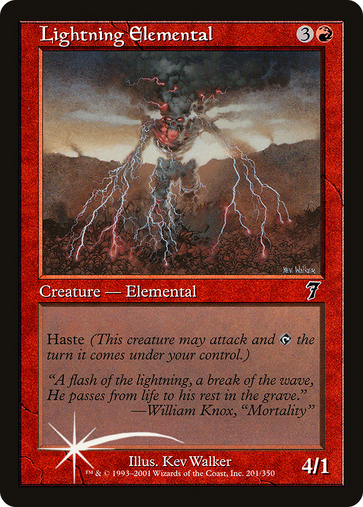 {C} Lightning Elemental [Seventh Edition][7ED 201]