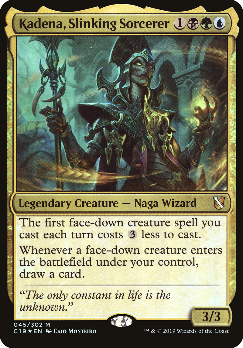 {O} Kadena, Slinking Sorcerer (Oversized) [Commander 2019 Oversized][OVR C19 045]