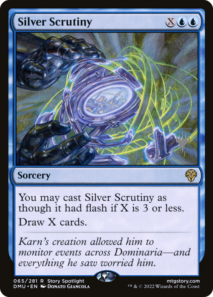 {R} Silver Scrutiny (Promo Pack) [Dominaria United Promos][PP DMU 065]
