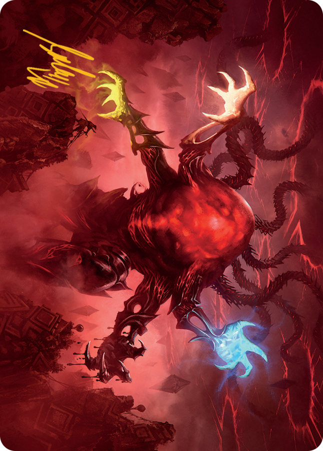 {A} Omnath, Locus of All Art Card (51) (Gold-Stamped Signature) [March of the Machine Art Series][GS AMOM 051]