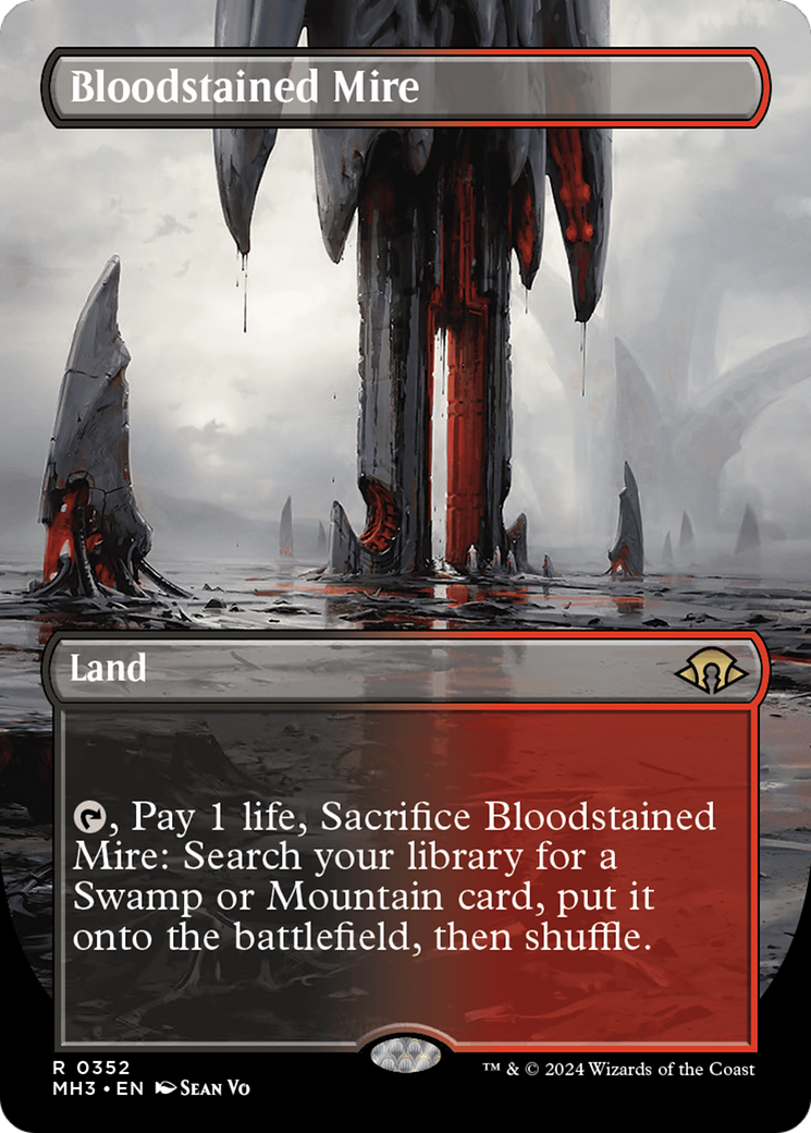 {R} Bloodstained Mire (Borderless) [Modern Horizons 3][MH3 352]