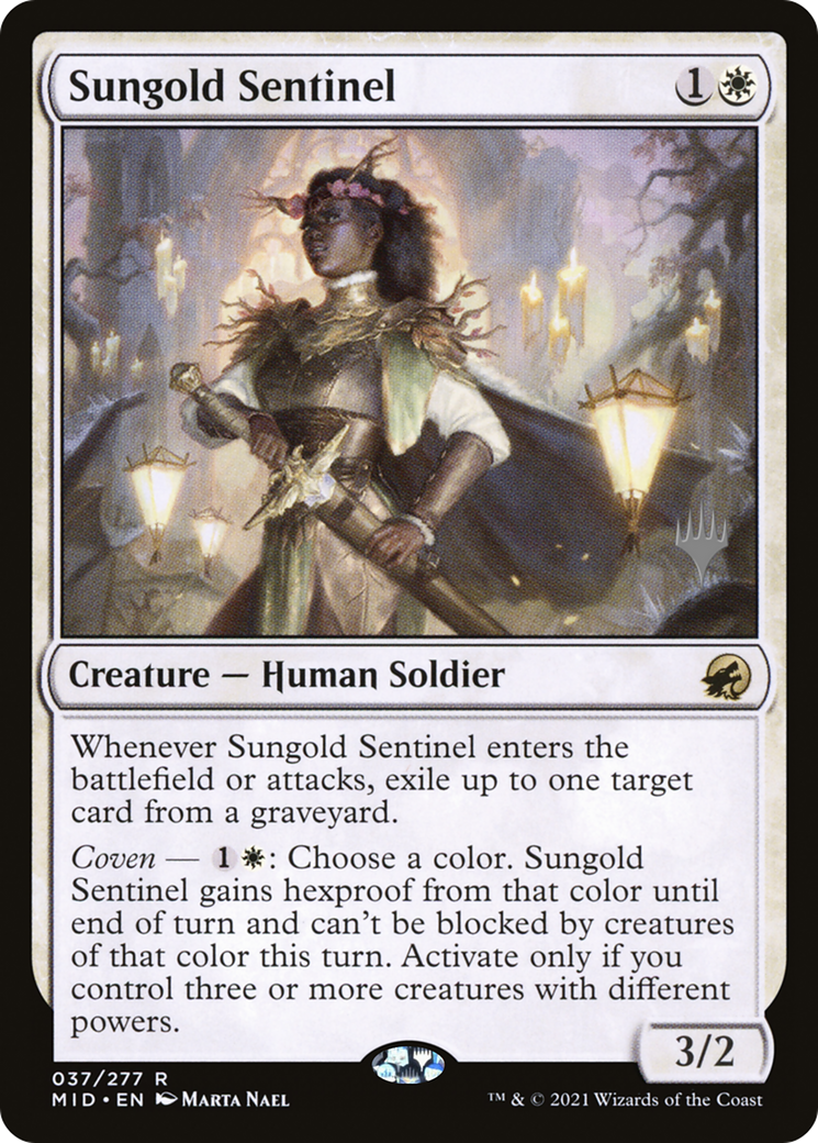 {R} Sungold Sentinel (Promo Pack) [Innistrad: Midnight Hunt Promo Pack][PP MID 037]