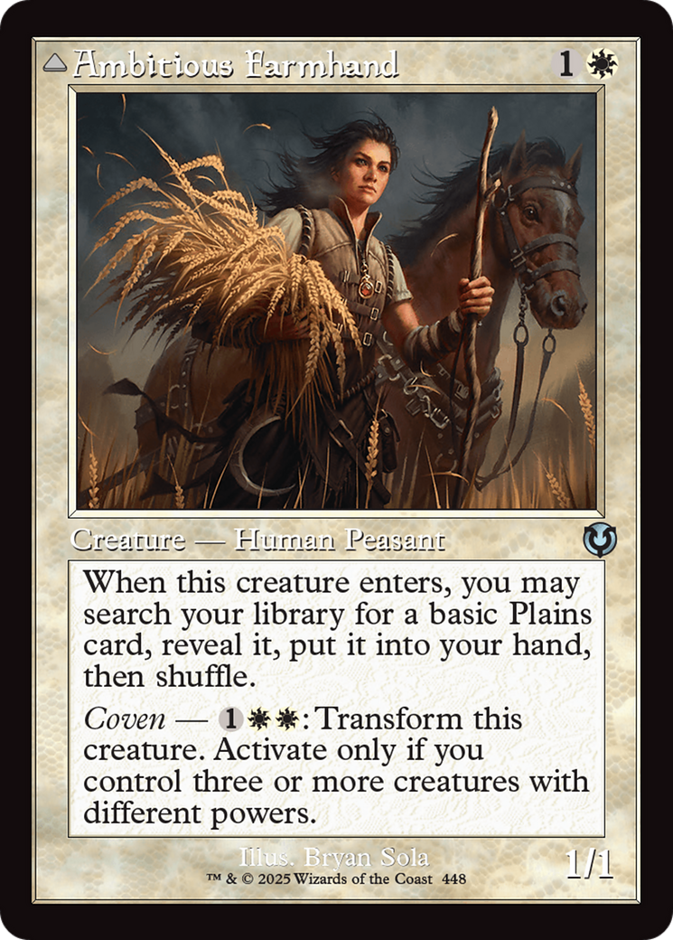 {C} Ambitious Farmhand // Seasoned Cathar (Retro Frame) [Innistrad Remastered][INR 448]