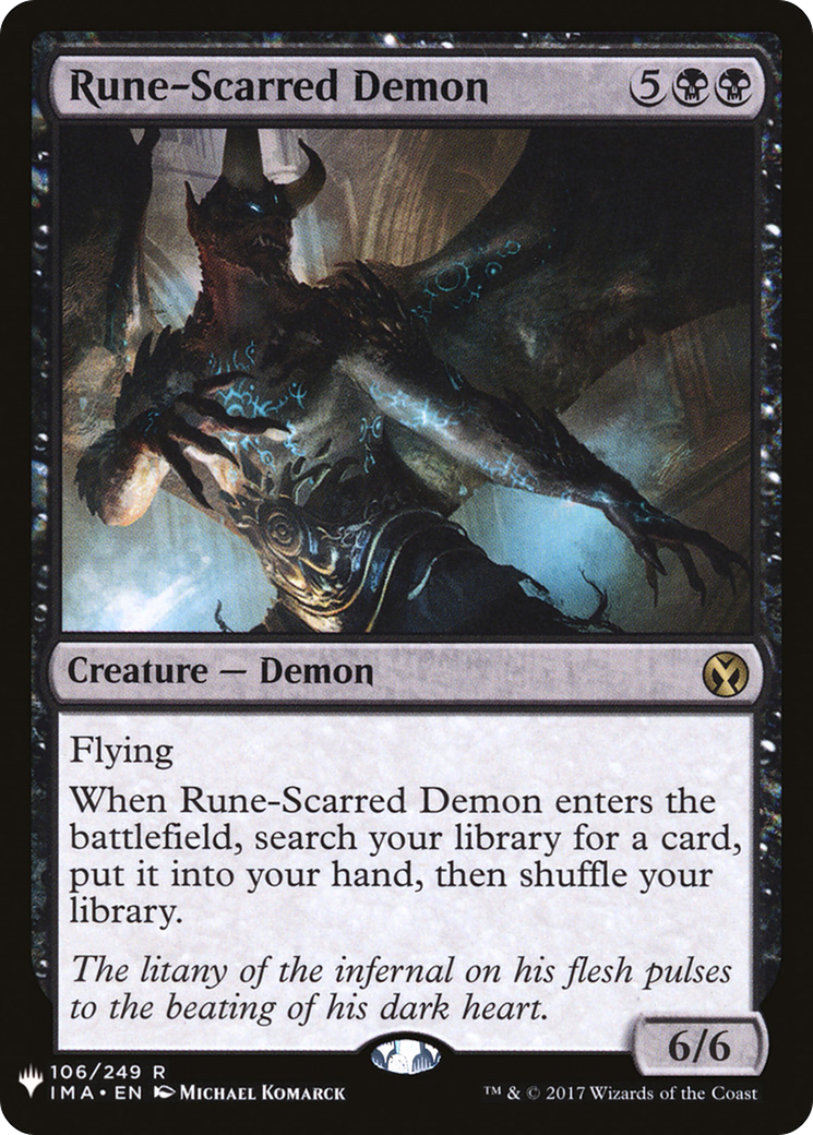 {R} Rune-Scarred Demon [Mystery Booster][LS IMA 106]