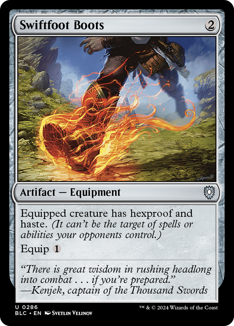 {C} Swiftfoot Boots [Bloomburrow Commander][BLC 286]