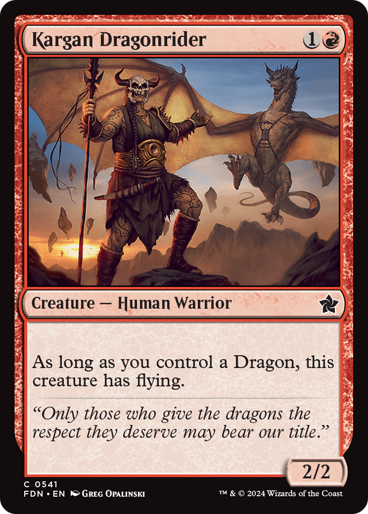 {@C} Kargan Dragonrider [Foundations][FDN 541]