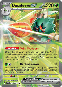 Decidueye ex 15 - SV03 Obsidian Flames Holofoil