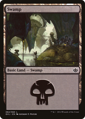 {B}[GVL 062] Swamp (62) (Garruk vs. Liliana) [Duel Decks Anthology]
