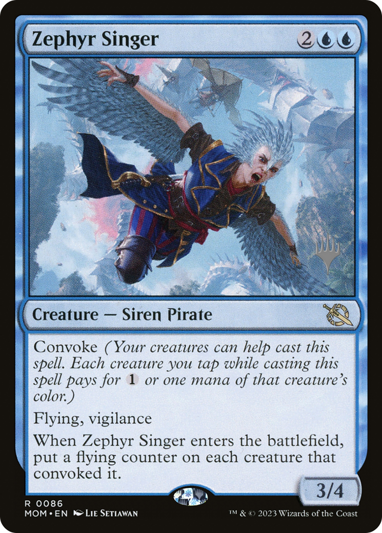 {R} Zephyr Singer (Promo Pack) [March of the Machine Promos][PP MOM 086]