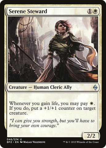 {C} Serene Steward [Battle for Zendikar][BFZ 046]