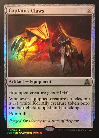 {R} Captain's Claws (Standard Showdown Misprint) [Oath of the Gatewatch Promos][PA OGW 162]