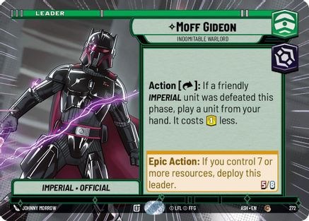 [SWU] Moff Gideon - Indomitable Warlord (Hyperspace) (272) - Ashes of the Empire