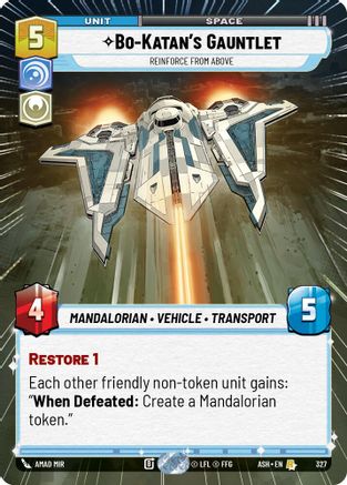 [SWU] Bo-Katan's Gauntlet - Reinforce from Above (Hyperspace) (327) - Ashes of the Empire