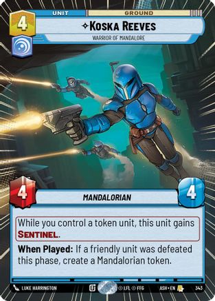 [SWU] Koska Reeves - Warrior of Mandalore (Hyperspace) (343) - Ashes of the Empire