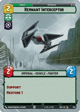 [SWU] Remnant Interceptor (Hyperspace) (359) - Ashes of the Empire
