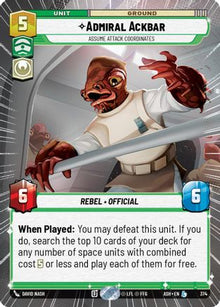 [SWU] Admiral Ackbar - Assume Attack Coordinates (Hyperspace) (374) - Ashes of the Empire