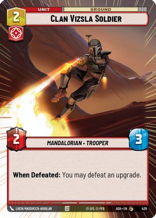 [SWU] Clan Vizsla Soldier (Hyperspace) (429) - Ashes of the Empire