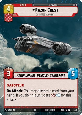[SWU] Razor Crest - Outfitted Armament (Hyperspace) (436) - Ashes of the Empire
