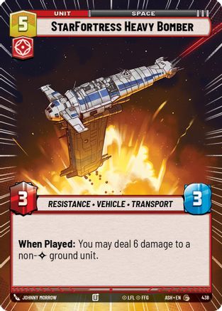 [SWU] StarFortress Heavy Bomber (Hyperspace) (438) - Ashes of the Empire