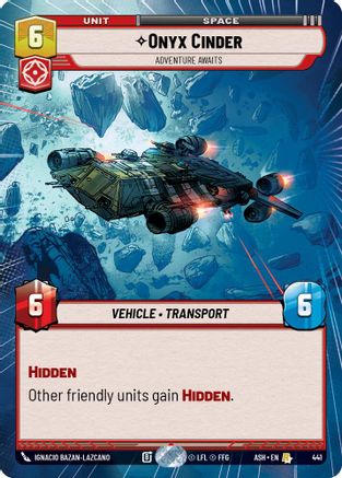 [SWU] Onyx Cinder - Adventure Awaits (Hyperspace) (441) - Ashes of the Empire