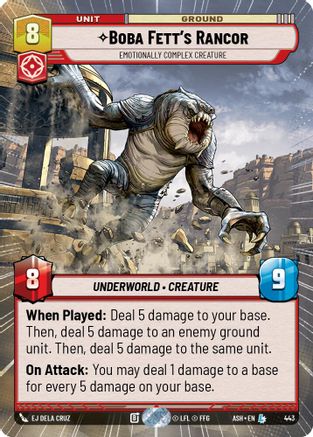 [SWU] Boba Fett's Rancor - Emotionally Complex Creature (Hyperspace) (443) - Ashes of the Empire