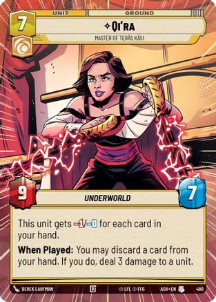 [SWU] Qi'ra - Master of Teras Kasi (Hyperspace) (490) - Ashes of the Empire