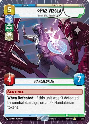 [SWU] Paz Vizsla - For a Brighter Future (Hyperspace Foil) (530) - Ashes of the Empire Foil