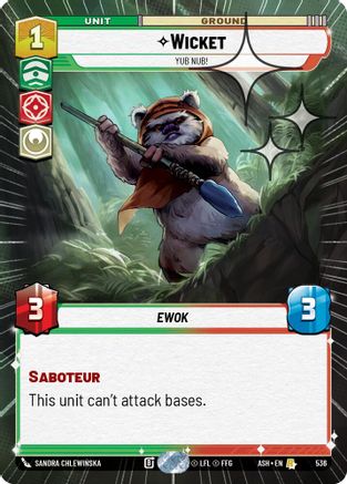 [SWU] Wicket - Yub Nub! (Hyperspace Foil) (536) - Ashes of the Empire Foil