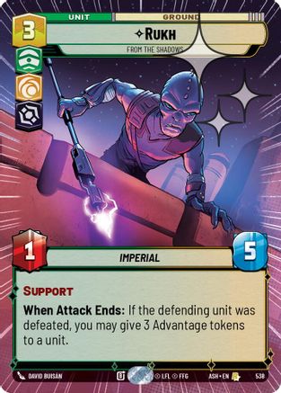 [SWU] Rukh - From the Shadows (Hyperspace Foil) (538) - Ashes of the Empire Foil