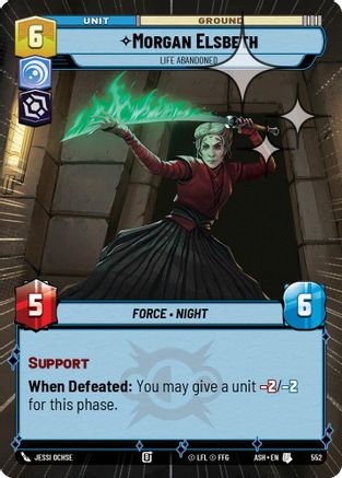 [SWU] Morgan Elsbeth - Life Abandoned (Hyperspace Foil) (552) - Ashes of the Empire Foil