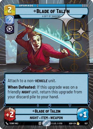 [SWU] Blade of Talzin - A Gift of Shadows (Hyperspace Foil) (557) - Ashes of the Empire Foil