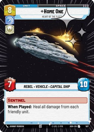 [SWU] Home One - Heart of the Fleet (Hyperspace Foil) (567) - Ashes of the Empire Foil
