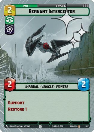 [SWU] Remnant Interceptor (Hyperspace Foil) (597) - Ashes of the Empire Foil